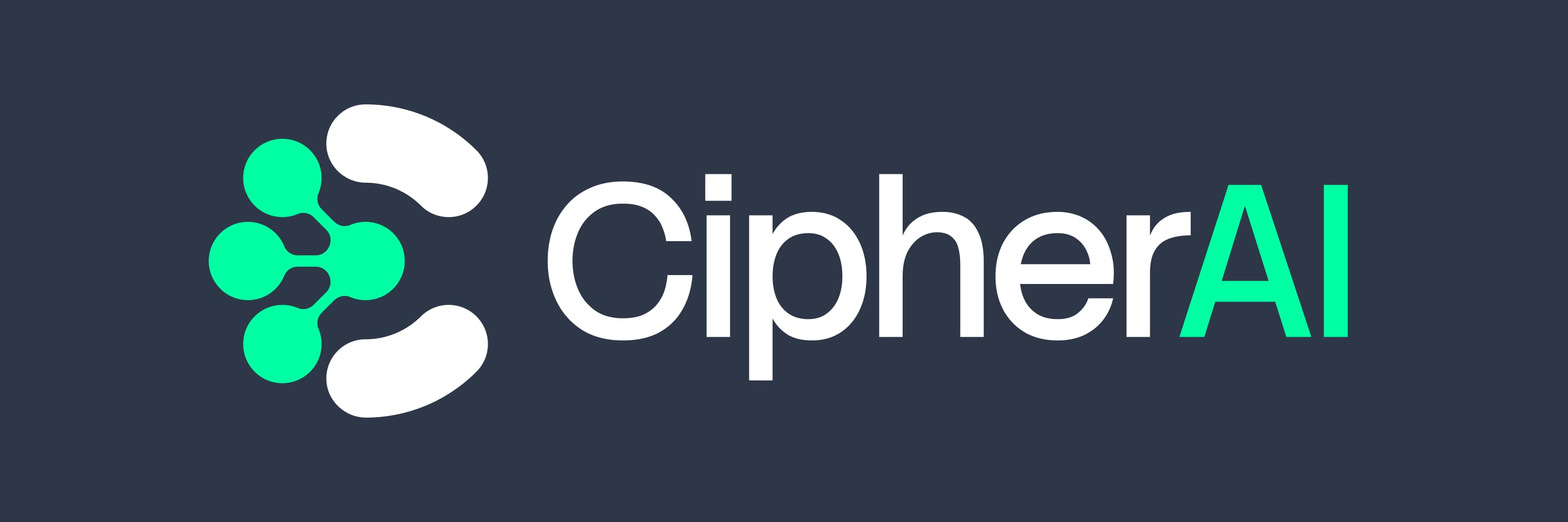 Cipher AI brandmark paired with primary typography